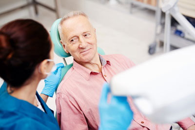 Man getting a dental checkup